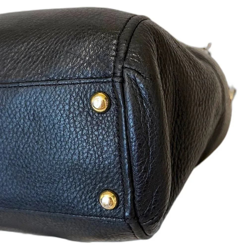 Michael Kors Weston Pebble Leather Foldover Satchel